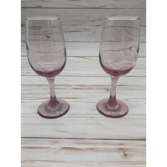 Vintage Libbey Plum Premier Wine Glassware Set of 2 - Picture 2 of 7